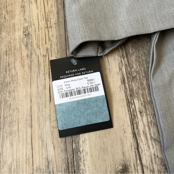 STORETS Blair Linen Wrap Bustier in Grey - Picture 8 of 9